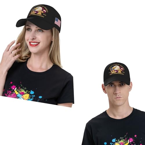 Image of USA-250th-Black Baseball Cap Trucker Cap Adjustable Sportswear Hat for Men Women Adults