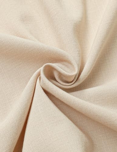 Drazivon Men's Linen Short Sleeve Button Down Casual Beach Shirts Beige XL - image 4