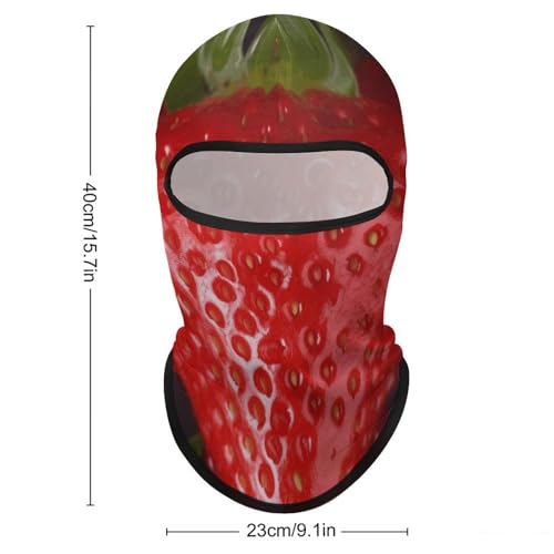 Balaclava para hombre máscara de esquí roja fresa máscara de invierno para ciclismo miniatura 2