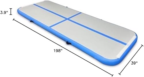 Miniatura 9 de Colchoneta inflable de gimnasia de 101316 pies de grosor de 4 pulgadas de grosor, con bomba de aire eléctrica para uso