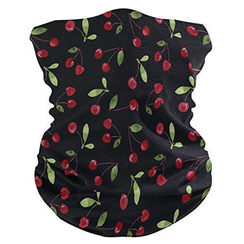Bandanas for Women Face, Neck Gaiter Mask Headband for Men Women Mask Cherry