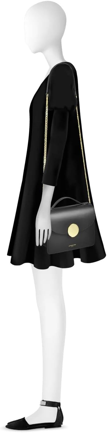 New Ondina Top Handle Shoulder Bag, Calf Leather, Gold Hardware, 8.5 x 6.3 x 3.5 inches - Image 3