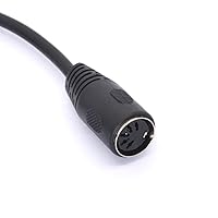 Vista 5 de MIDI - Cable de extensión DIN, 5 pines, ángulo de 90 grados, enchufe macho a hembra, cable adaptador MIDI/at para sintetizador de teclado, órgano
