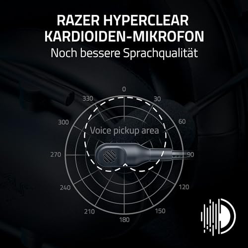 Razer Blackshark V2 X (Playstation) - Kabelgebundenes E-Sport Headset für Playstation Konsole (250g, Nierenmikrofon, 50mm Treiber, Passive Geräuschunterdrückung, 3,5mm Anschluss) Schwarz – Bild 4
