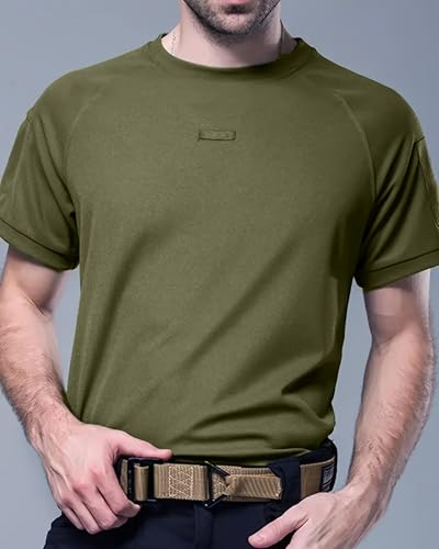 3 Pack Mens Crew Neck Polo Shirt Lightweight Short Sleeve Casual Solid T Shirts Sport Work Business Tactical Top4