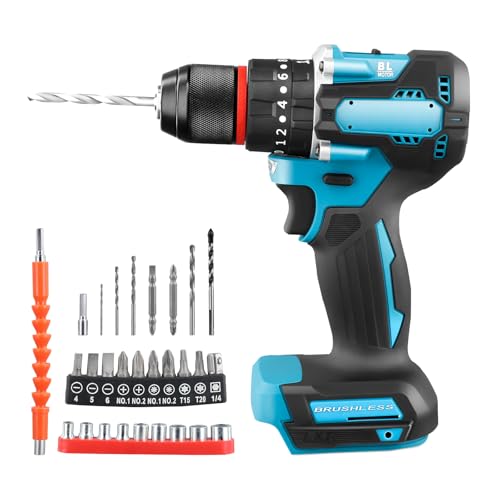 Cordless Drill Driver 18V, Brushless, 2-Speed, Compatible with Makita 18V