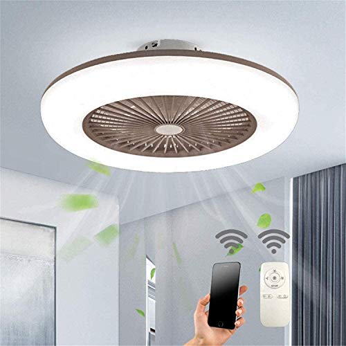 DLGGO Ventilador de techo del LED con las luces regulable sin escalonamiento con control remoto, 3 velocidades, Techo Moderno Luces Ventilador Comedor Dormitorio Living remoto Lámparas Ventilador de t