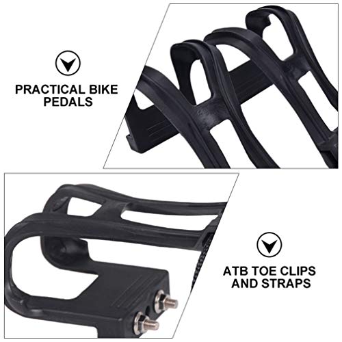 CLISPEED Bicicleta Pedais Com Clipes E Tiras Não Pedais para Ciclismo Mountain Bike Bicicleta Ergomé