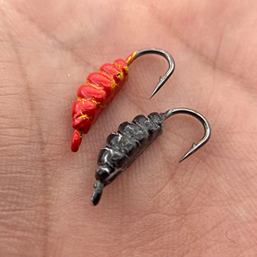 15 Pcs Ice Fishing Jigs For Panfish Walleye Sunfish Winter Ice Jigging Tackle Accessories Box Colorful Lead Jig Heads Glow Jigs For Ice Fishing (E:15Pcs Ice Fishing Jigs) #TOP4