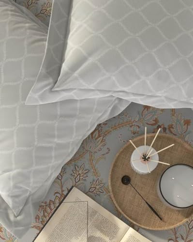 Image of Portico New York Flat Double Bedsheet Set 100% Cotton Super Soft with 2 Pillow Covers Radiance (Rainy Beige)