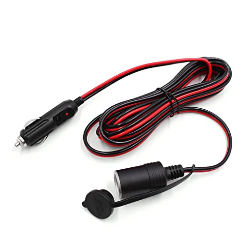 OZNEWLIFE 4M Câble D’Extension pour Allume Cigare 16 AWG / 15 A Cigare Voitur Rallonge Adaptateur étanche à la poussière Pour camion Bateau Moto Cover