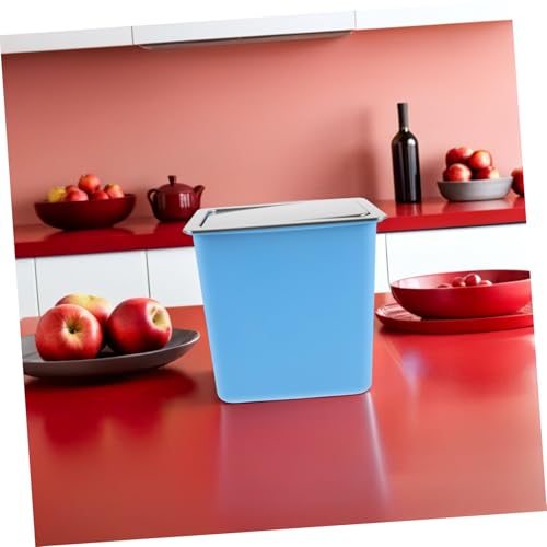 Caneca de basura empotrada con tapa giratoria acero inoxidable miniatura 6