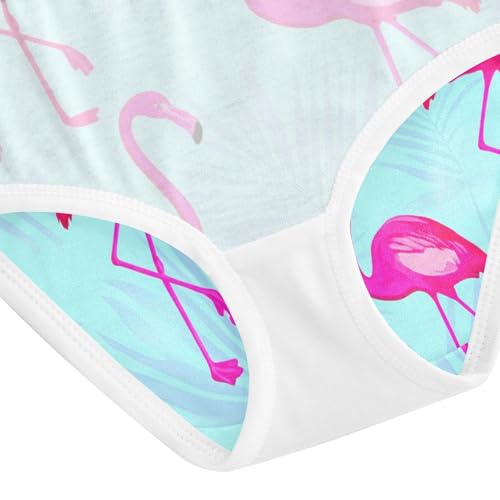 Cotton Girls Underwear Toddlers Bright Pink Flamingos Tropical Little Girl Panties Bright Briefs Girls Undies 2t 5