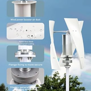20,000W Vertical Axis Wind Turbine Generator Kit with Controller & Grid Inverter - Efficient Renewable Energy Solution for Home Use (220V)