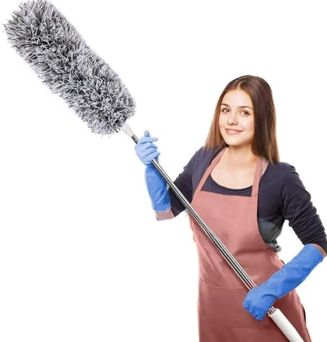 GLUN® Microfiber Duster Mop with Steelness Steel Rod, for Cleaning Under Bed with Long Handle Mop Flexible Steel Rod Washable and Retractable Rod (B0CT55CKMW) Amazon Price History, Amazon Price Tracker