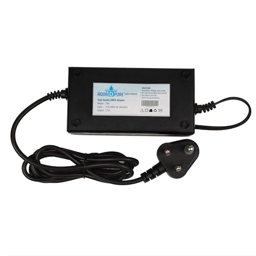 Image of AQUADPURE 24V RO Power Supply Adapter for Water Purifier,Compatible with Domestic RO Systems, SMPS Adapter, Black
