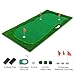 BKNROIHB Golf Putting Green Mat Turf, 3 Holes, Flags, and Cups for Indoor Outdoor Practice(10x5 FT)