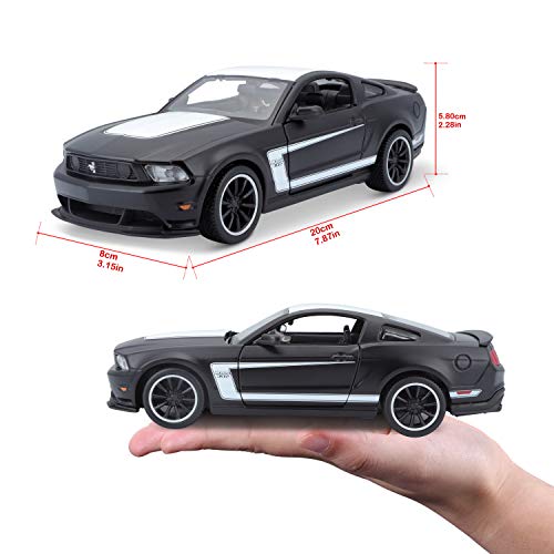 Ford Mustang Maisto 1:24 Die-Cast Negro Mate miniatura 6