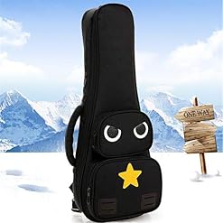 SECOLI Sac de guitare soprano pour ukulélé soprano, petite basse, housse souple pour performance alto, sac à dos de concert, épais, facile à transporter, black, 53,3 cm (21″) - Les Beatles, Paul McCartney, John Lennon, RIngo Starr, George Harrison SECOLI Sac de guitare soprano pour ukulélé soprano, petite basse, housse souple pour performance alto, sac à dos de concert, épais, facile à transporter, black, 53,3 cm (21") – Image 2