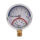 BYUTFA Manometer Thermomanometer 0-10 Bar 0-120 ℃ Präzisions-Thermomanometer Kesseltemperatur-Manometer für Fußbodenheizung