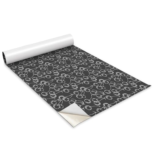 Papier peint adhésif cerises pour meuble de cuisine et sticker mural chambre enfant