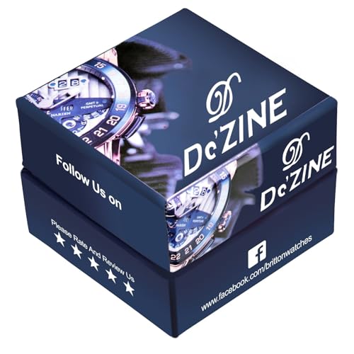 Image of Dezine Men's Day Date Display Golden Analog Watch
