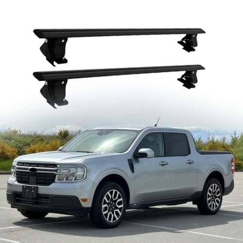 2Pcs Aluminum Alloy Lockable Crossbar fits for Ford Maverick 2022-2024 2025 Cross Bars Holder Car Roof Rail Rack Rooftop Luggage Cargo Carrier (Black)