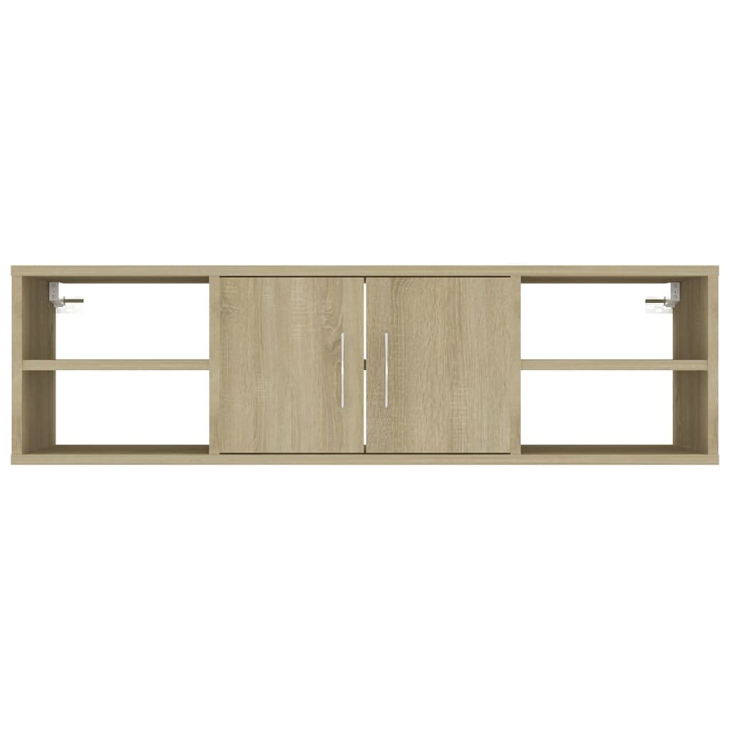 Estantería de pared de roble Sonoma, 102 x 30 x 29 cm, material de madera, estantería flotante, estantería de pared para dormitorio, salón, almacenamiento versátil