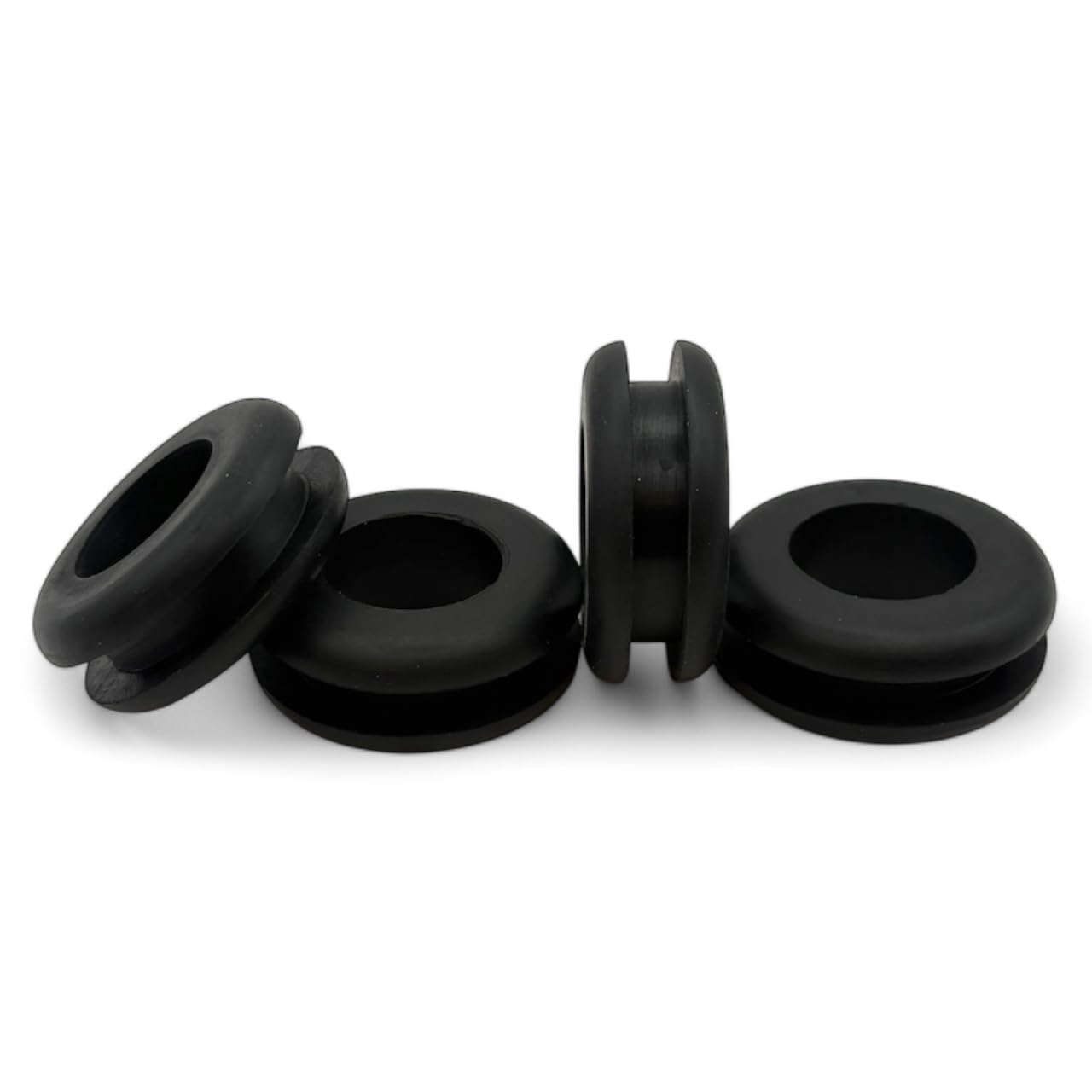 Buna-N Rubber Push-in Grommet - Inner Diameter 5/8", Outer Diameter 1 1/8", for Hole Diameter 7/8", Panel Thickness 1/4"(24)