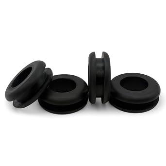 Buna-N Rubber Push-in Grommet - Inner Diameter 5/8", Outer Diameter 1 1/8", for Hole Diameter 7/8", Panel Thickness 1/4" 4
