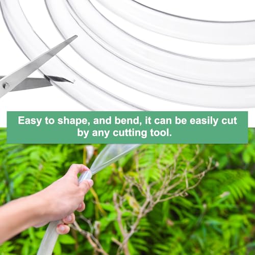 M METERXITY Clear Plastic Tubing, 0.47Inch(12mm) ID 0.59Inch(15mm) OD, 7ft(2m) Length PVC Tube Low Pressure Flexible Vinyl Tubing for Garden/Water Hose Airline Tube Aquarium