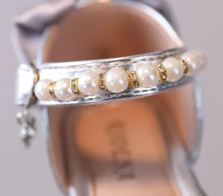 Girls Dress Shoes Mary Jane Style Pearls Shoes Parties, Weddings, School Events4