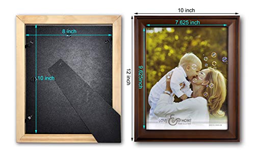 Spiretro 8 x 10 inch Country Scoop Wide Molding, Natural Solid Wood Picture Frame with Plexiglass, Vertically and Horizontally Display for Tabletop or Wall Decor Photo Frame, Plain Honey Brown - Thumbnail 6
