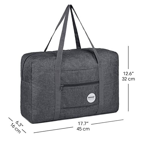 WANDF Foldable Travel Duffel Bag for Spirit Airlines Carry on Bag Weekender Overnight for women