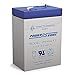Powersonic PS-640F1 - 6 Volt/4.5 Amp Hour Sealed Lead Acid Battery with 0.187 Fast-on Connector