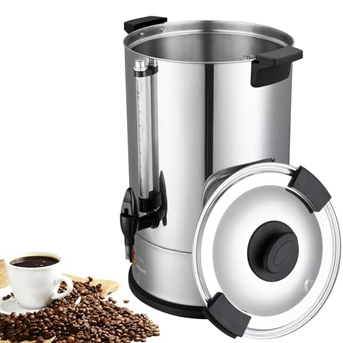 Professional Coffee Urn Percolator 15l Capacity 100 Cups Non-drip Tap Removable Filter - Stainless Steel Large Coffee Dispenser For Rapid Brewing Coffee Dispenser For Any Event