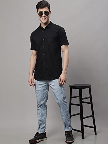 Image of Majestic Man Men's Slim Fit Mid Rise Casual Comfortable Trousers