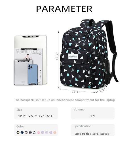 image for abshoo Classical Basic Geometry Mens School Backpack For College Teen 