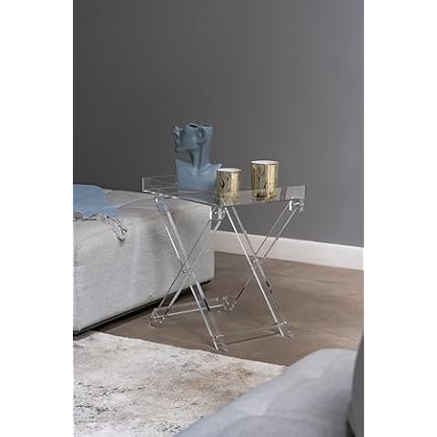 Softsway Acrylic Folding Tray Table with Storage Bag Cover