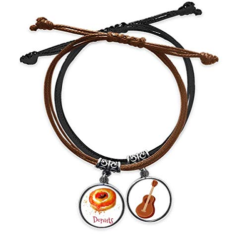 Pulsera de cuerda donut naranja acuarela para evitar accesorios aburridos
