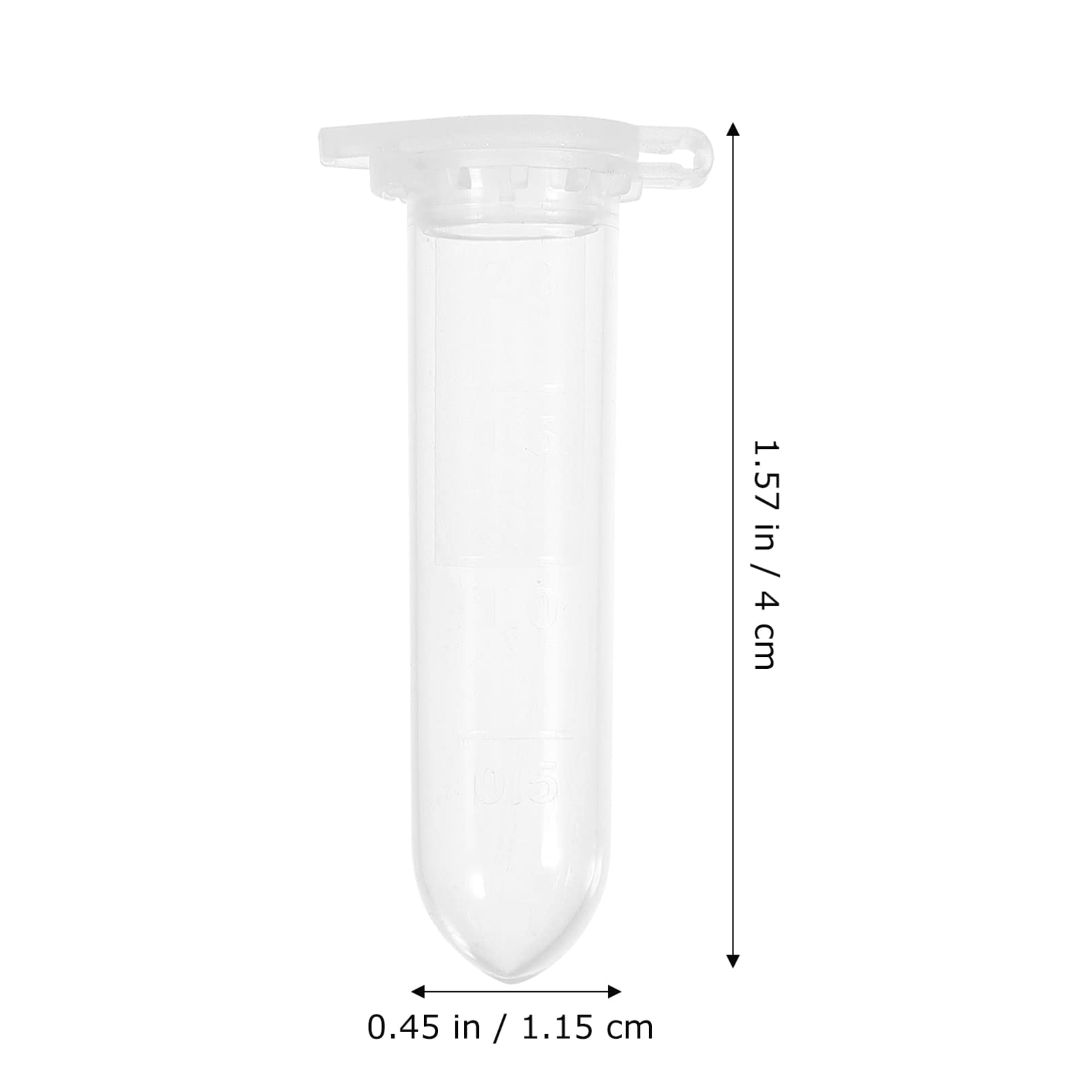 Hemobllo Tubes à Centrifuger 2ml en Polypropylène Blanc avec Bouchon Intégré, Fond Rond et Graduation Précise, Pack de 500 pour Fournitures de Laboratoire
