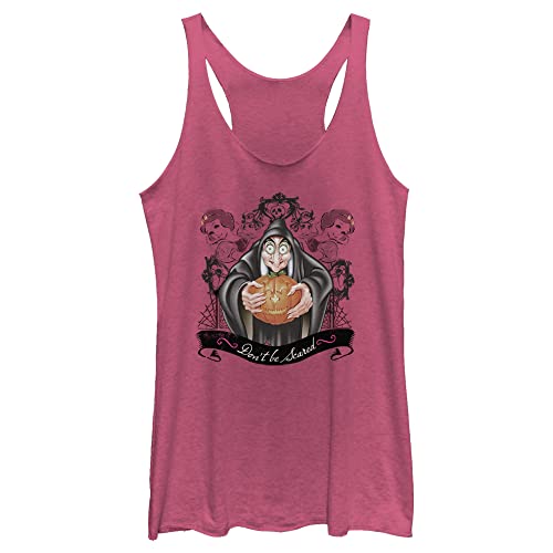 Disney Junior's Princess No Scare Tri-Blend Racerback Layering Tank, Pink Heather, Large