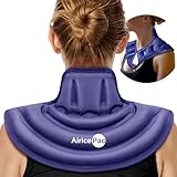 AiricePac Paquete de hielo para aliviar el dolor de cuello y hombros, envoltura de hielo de gel reutilizable para lesiones, terapia de compresión fría, envoltura fría de espalda para hinchazón,