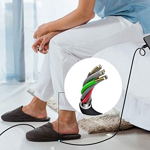 Image of CyvenSmart USB Type C Cable 3ft, [2 Pack] USB A 2.0 to USB-C Fast Charger Durable TPE Cord Compatible with Samsung Galaxy A10 /A20 /A51 /S10 /S9 /S8 Plus /Note 9 /8,LG V50 V40 G8 G7 Thinq-Black