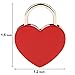 2 Pieces Small Metal Heart Shaped Padlock Mini Lock with Key for Jewelry Box Storage Box Diary Book,Red
