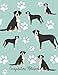 Composition Notebook: Greater Swiss Mountain Dog Paw Prints Cute School Notebook 100 Pages Wide Ruled Paper (Dog Breed Composition Books)
