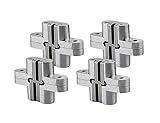 2pair (4pcs) of 1-3/4'' Hidden Hinges Stainless Steel Invisible Door Hinges Concealed Barrel Wooden...