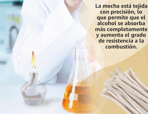 Miniatura 5 de Emezddo 20 Piezas De Mecha Para Lámparas De Aceite,Mechas De Repuesto,Mechas De Algodón,Mechas De Velas,Quemadores De Velas De Alcohol,Para Velas De Lámpara Queroseno Fabricación Redondas,150 6 Mm