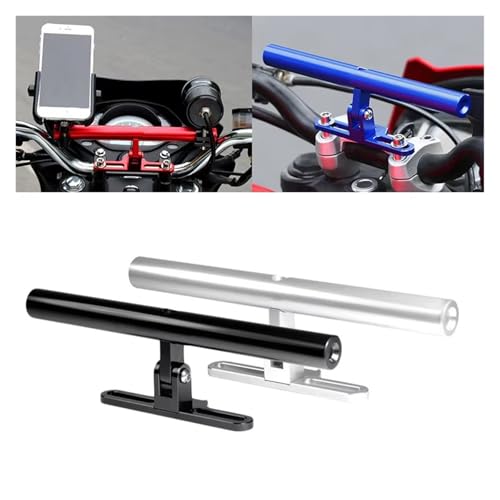 Barre transversale multifonctionnelle moto réglable argent - 3
