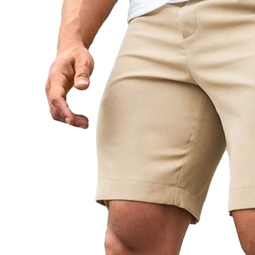 Pantalones cortos de golf casual para hombre, ajuste slim miniatura 4